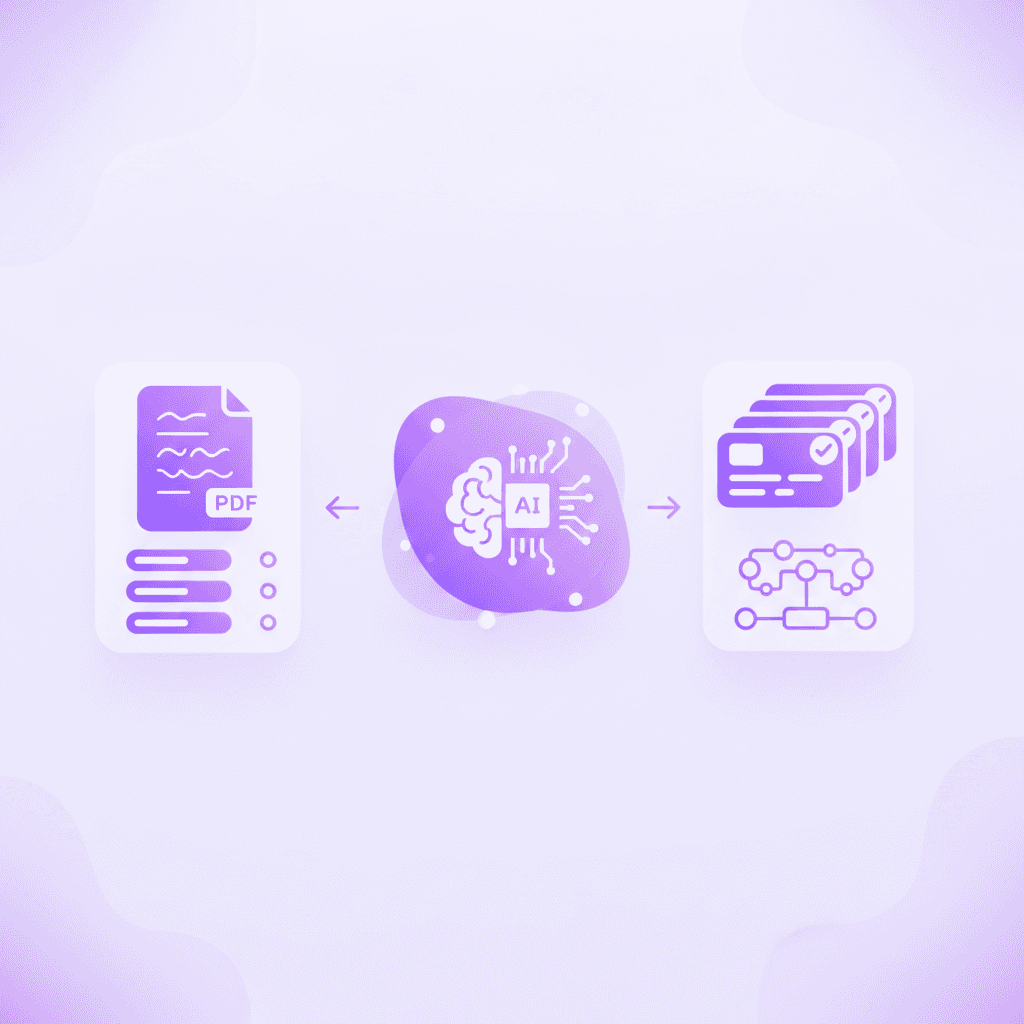 Penseum AI Tutor converting lecture notes into interactive study materials