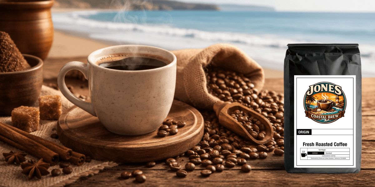 Jones Coastal Brew offers specialty coffee, celebrating female entrepreneurship and the ocean’s calming power in every cup.