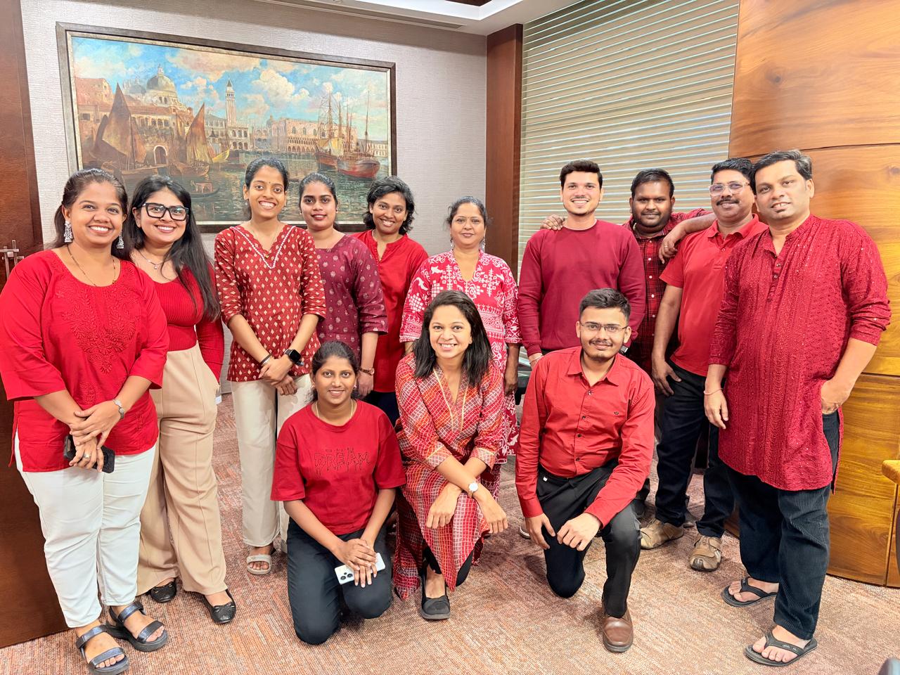 Navratri dressing - colour code - RED