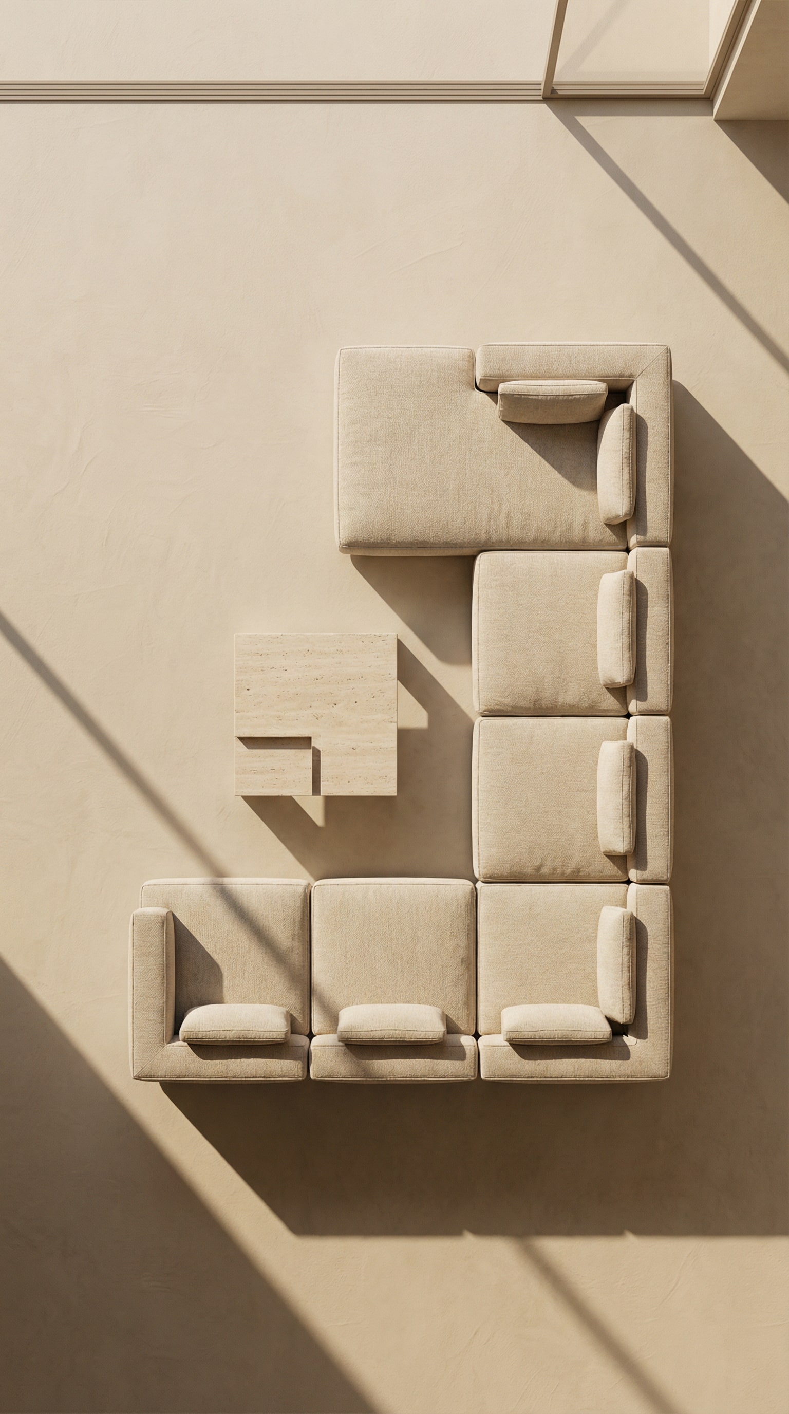 view from top of a sofa in a cozy environment