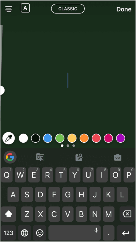 gboard app to post on instagram