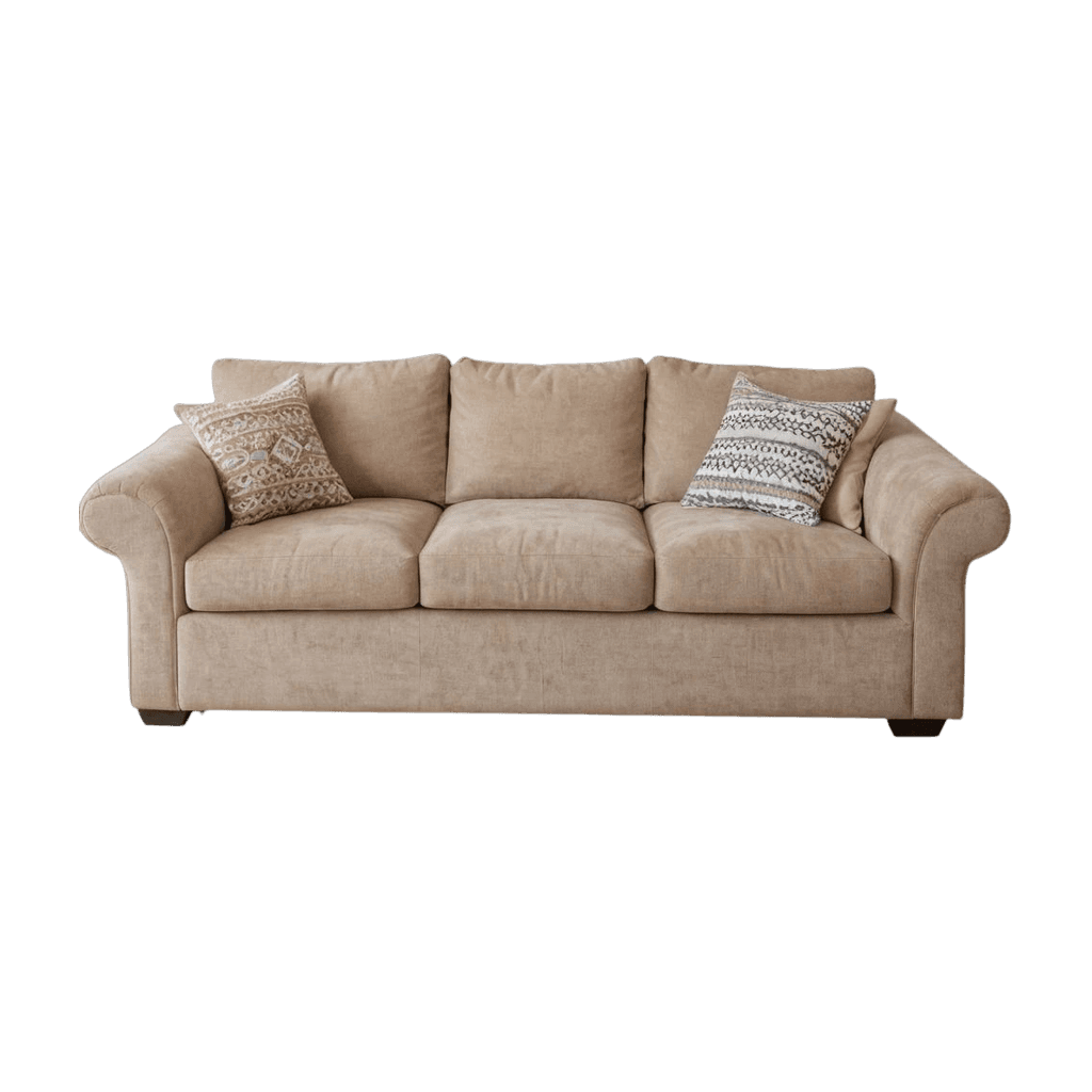 cream sofa on a white backrground