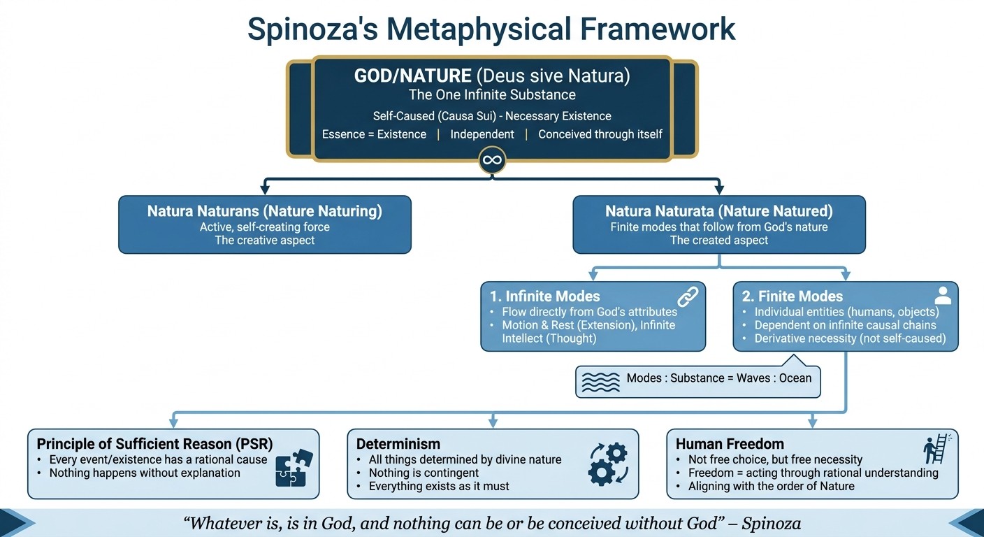 Spinoza's Metaphysical Framework: Substance, Modes, and Necessary Existence