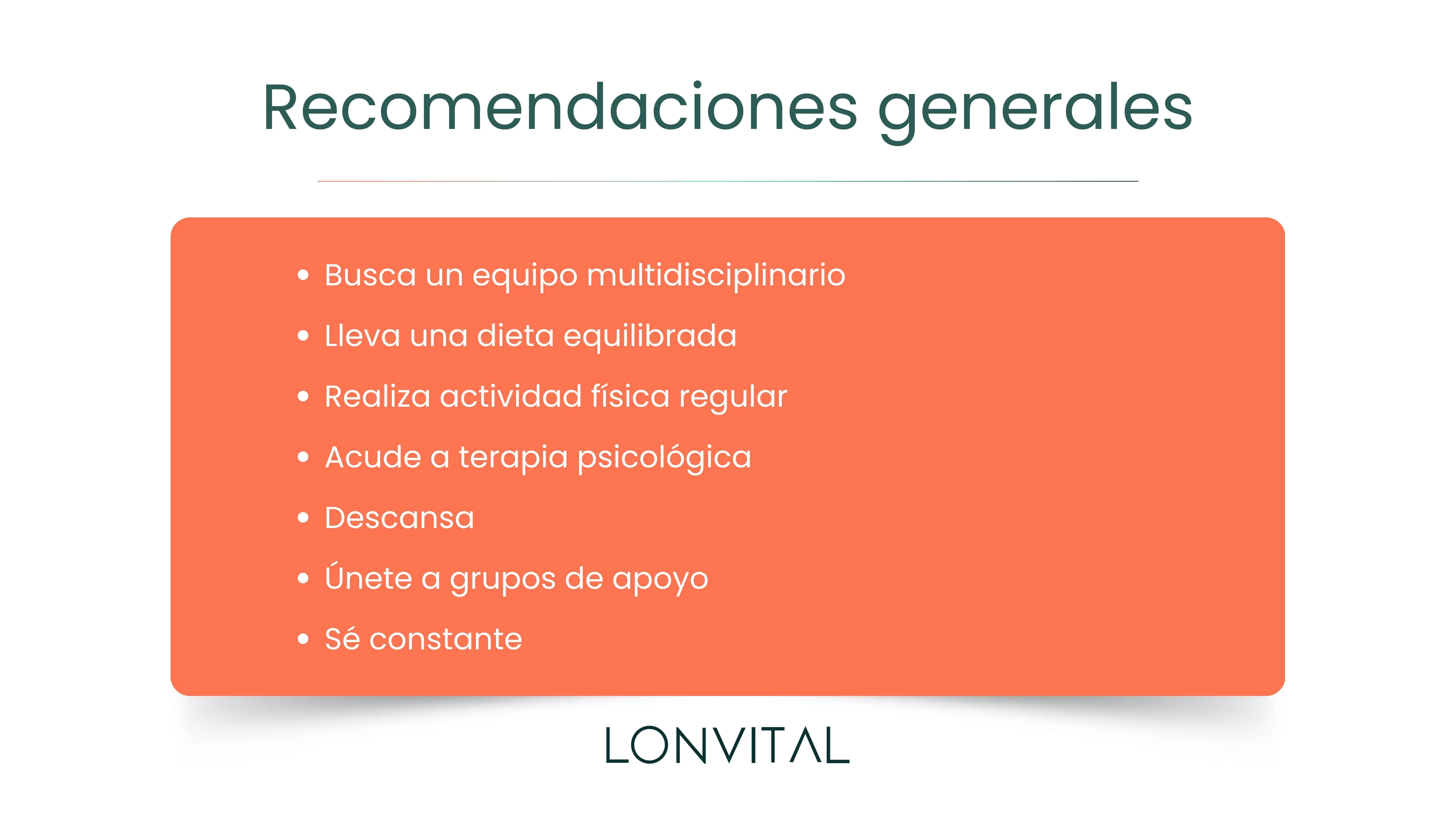 Recomendaciones generales