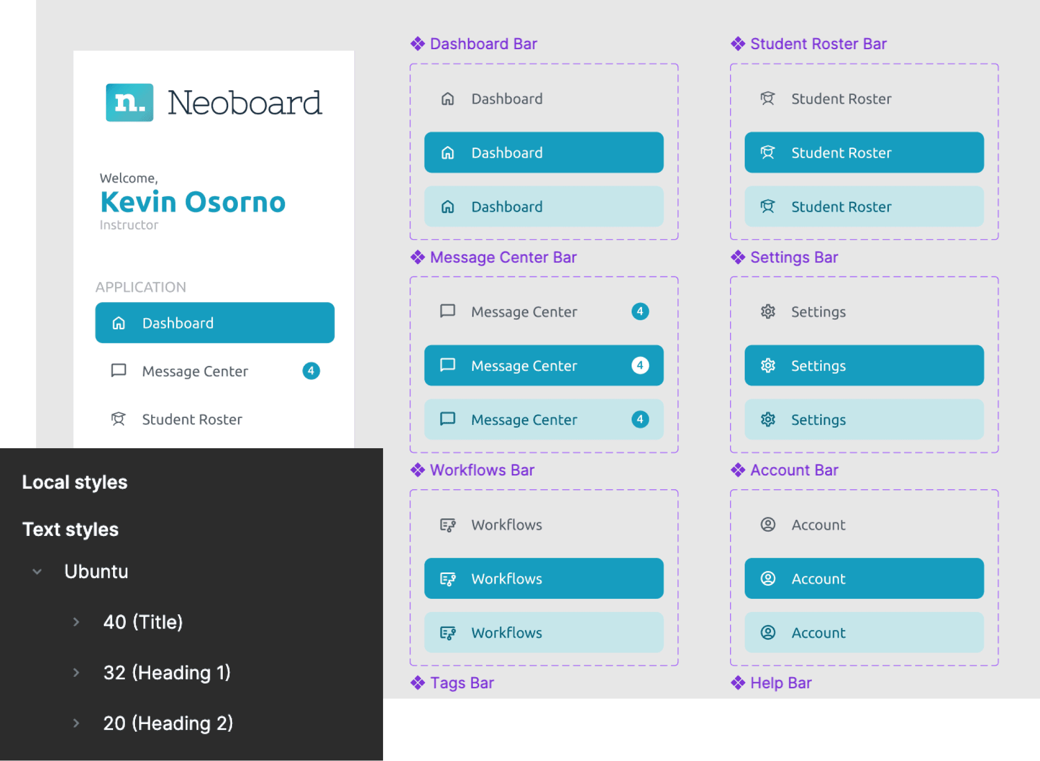 Ensuring components are consistent across pages