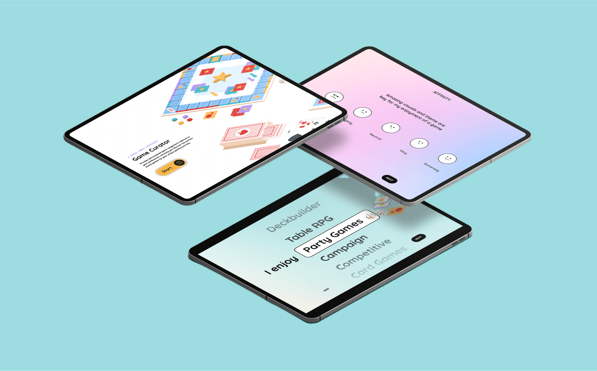 Casual Games Board Game Curator design