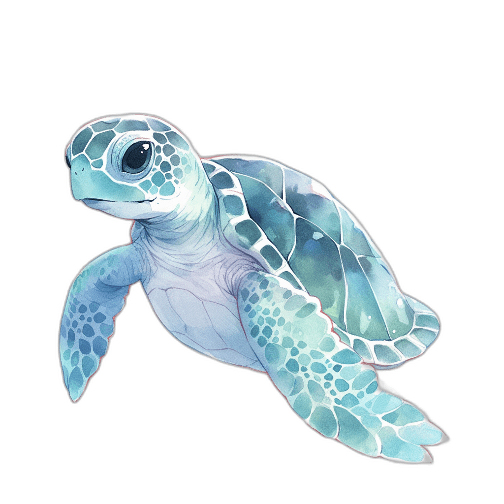 Decorative turtle swimming
