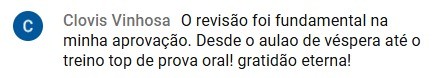 Depoimento de aluno do Revisão