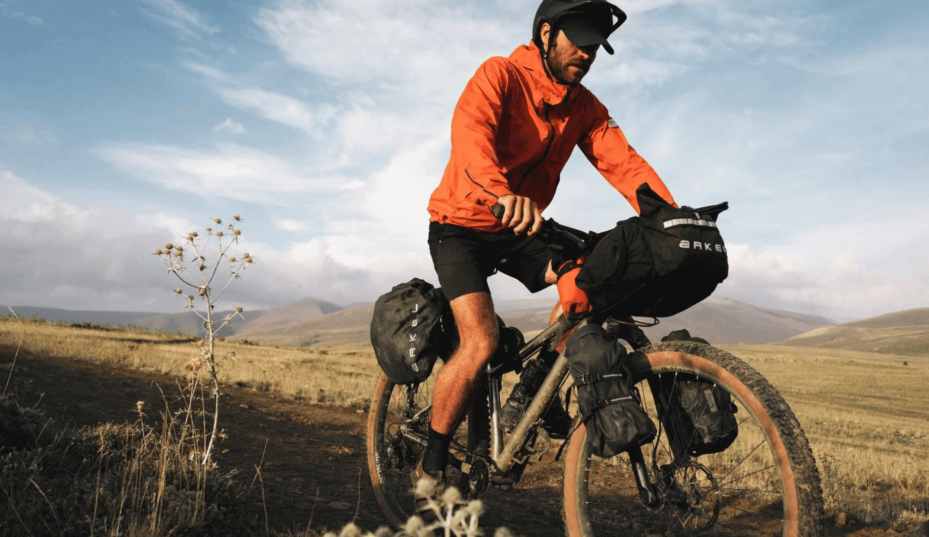 Bikepacker with Arkel bags
