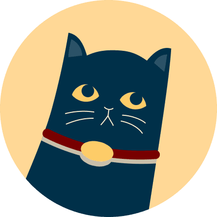 Illustration of the cat with colorful background