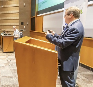 Tyler Wirth speaking to an audience about personal growth.