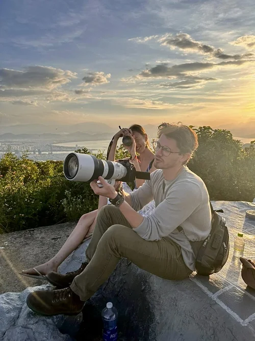 Roslyn holding camera