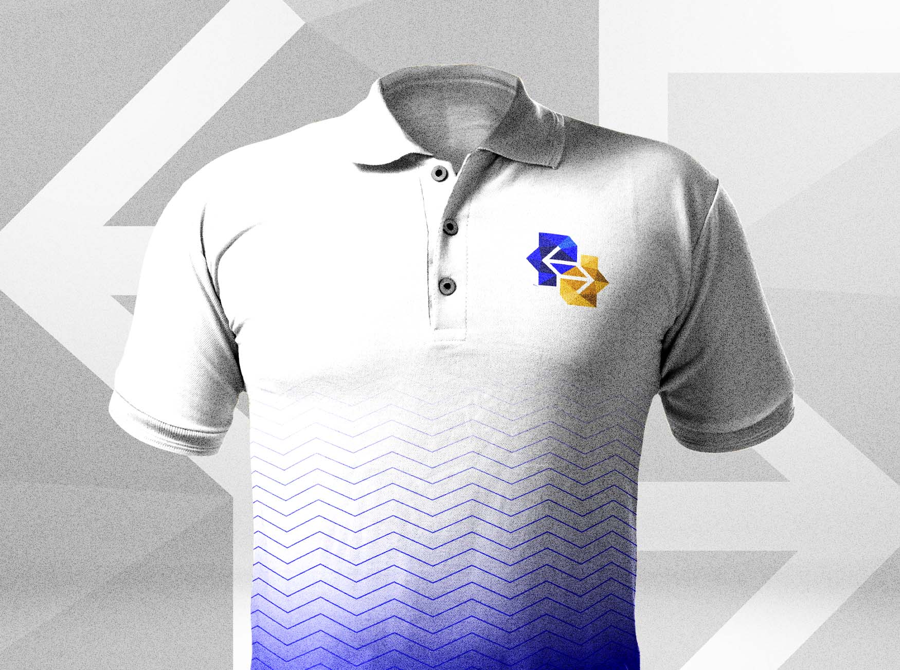 Branded apparel application demonstrating how the identity performs across real-world company uniforms while maintaining clarity and recognition.