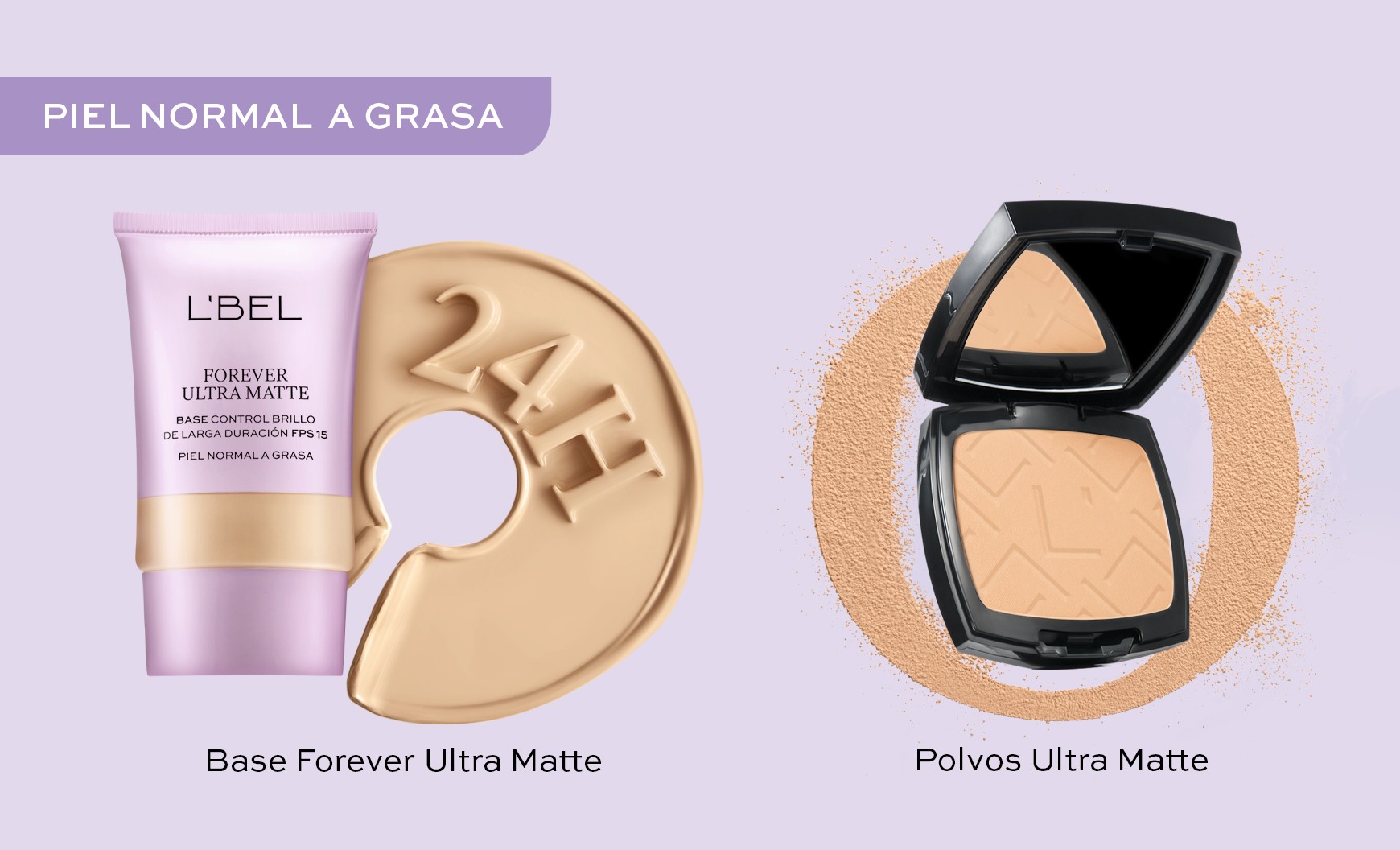 base y polvos Forever para piel grasa