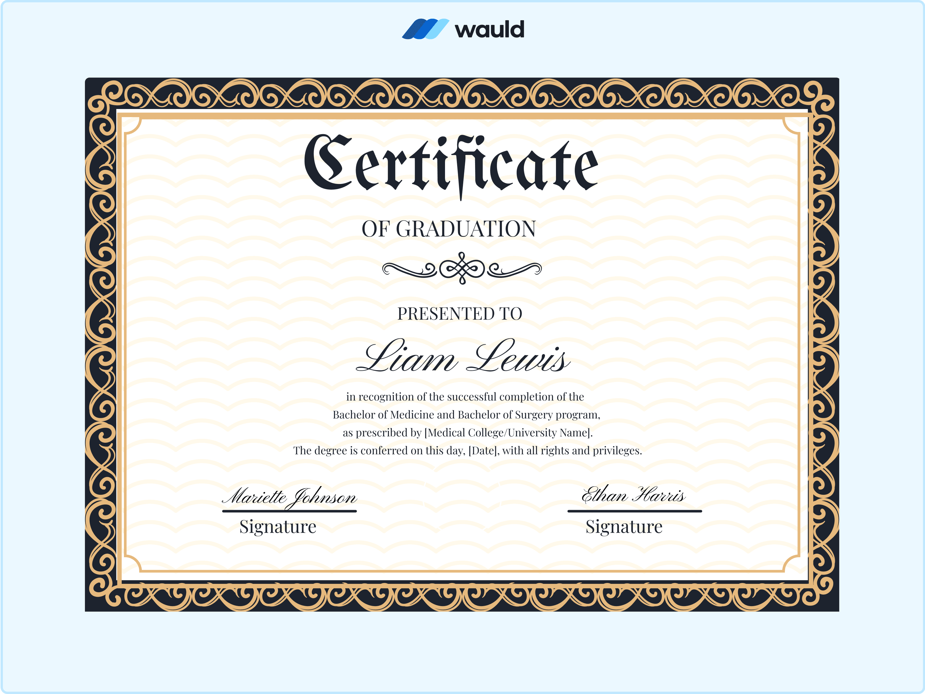 Wauld - Traditional Graduation Template