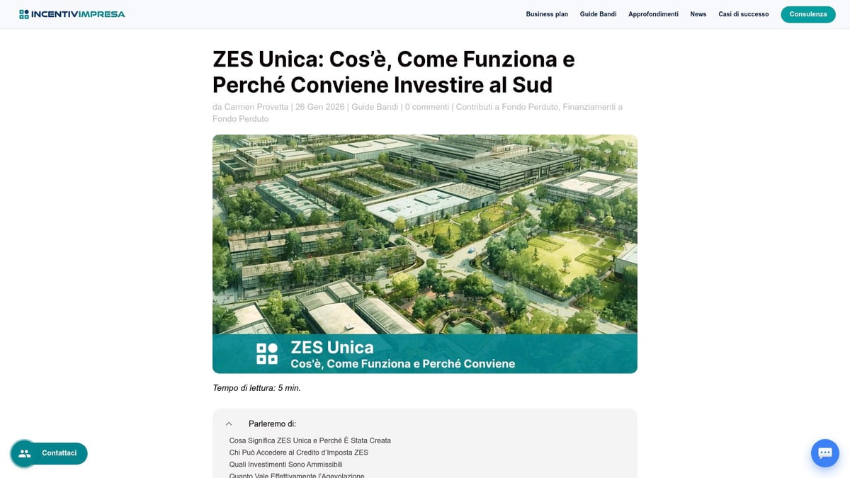 7 Bandi PMI da Non Perdere nel 2026 per la Tua Impresa - ZES Unica Mezzogiorno – Credito d’Imposta Investimenti Sud
