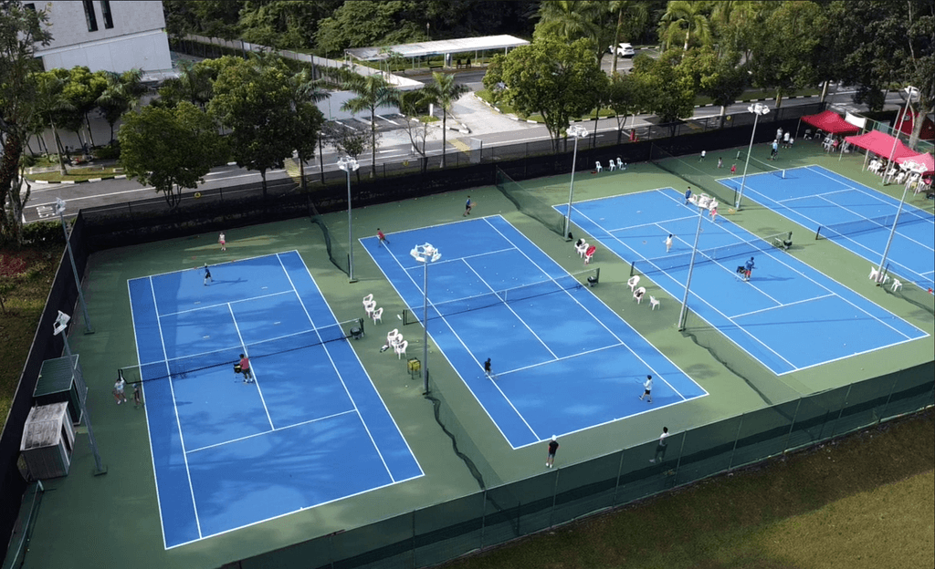 Aerial view of Sherwood Road courts