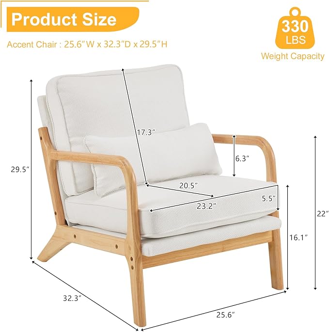 Elegant white and wood accent chair with modern appeal and high-quality craftsmanship.