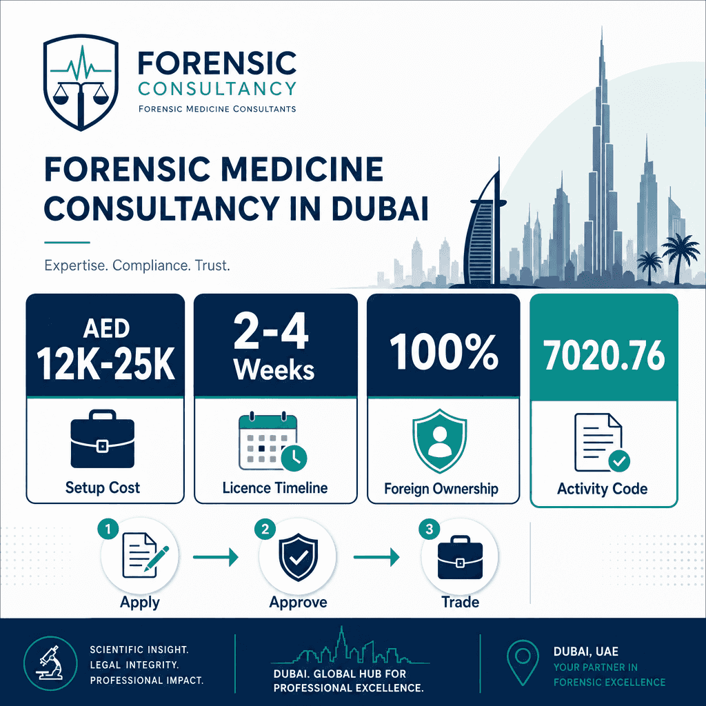 Infographic: Start a Forensic Medicine Consultancy Business in Dubai