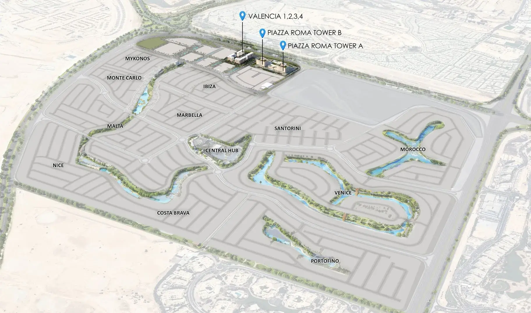 damac valencia location map