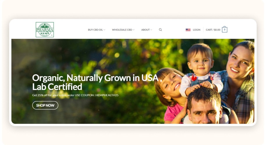 Hemp Health Inc homepage