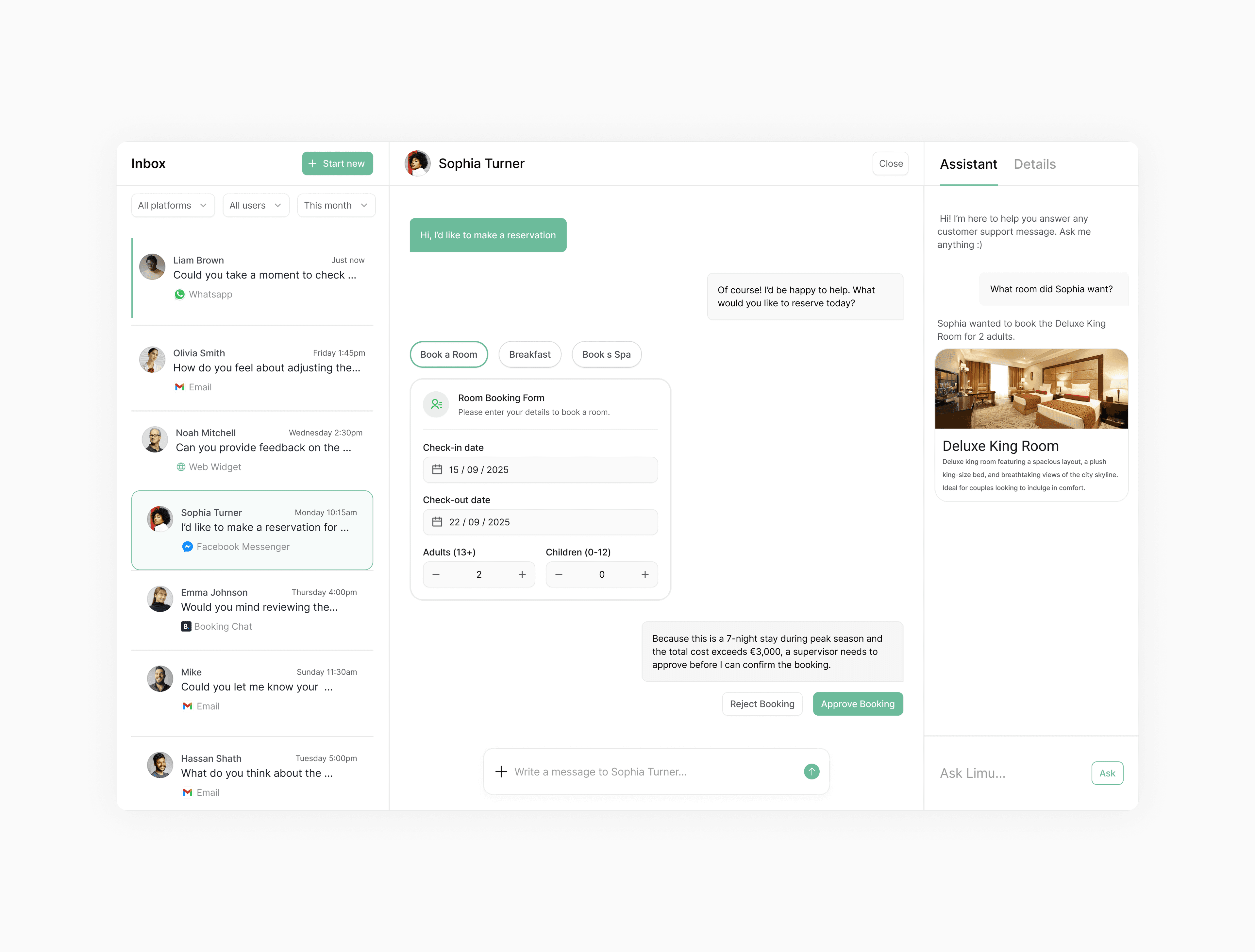Dashboard view of the analytics homepage