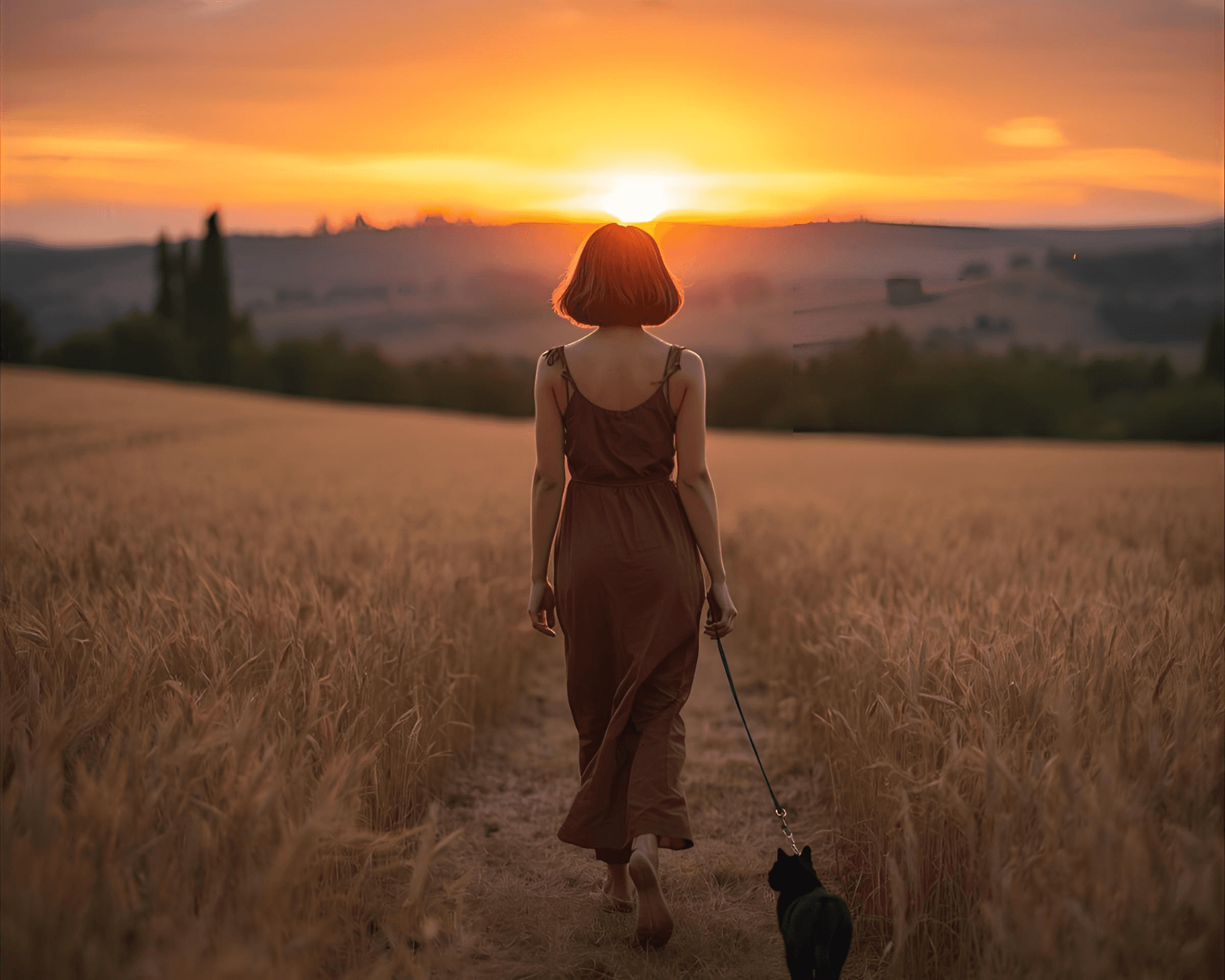 a girl in a field