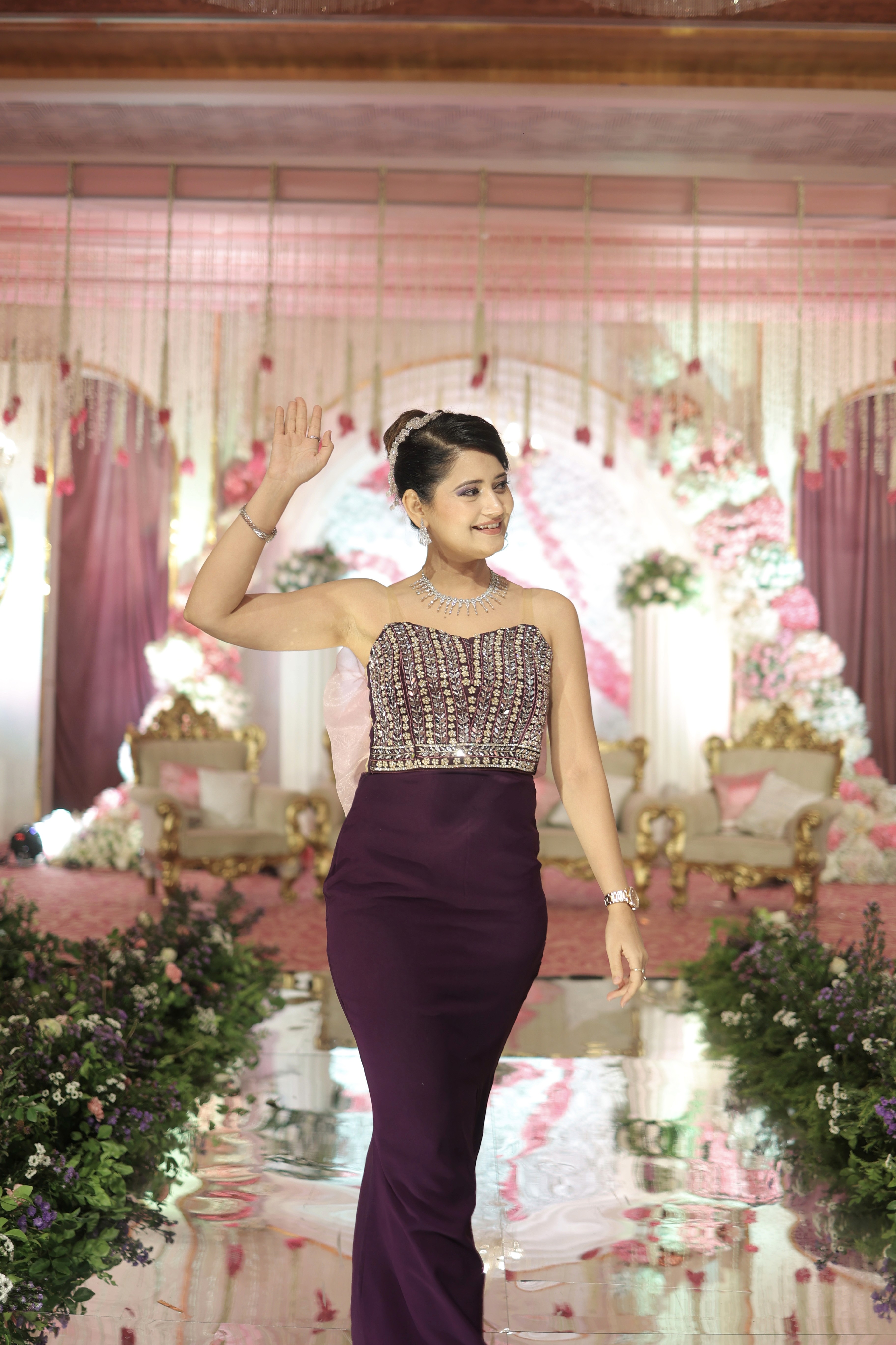 Almas Khan leading the rituals at the wedding event