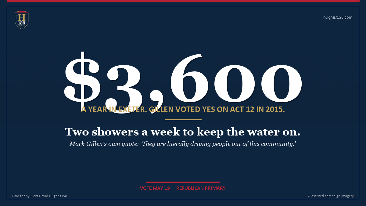 $3,600 a year for water — Exeter Township Act 12 crisis — Mark Gillen voted YES