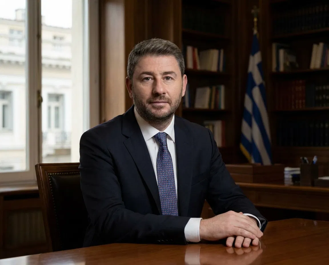 Portrait of Nikos Androulakis in a professional political setting.