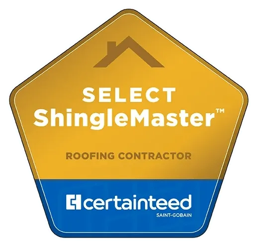 CertainTeed SELECT ShingleMaster™ certified contractor badge — Arrington Roofing Dallas