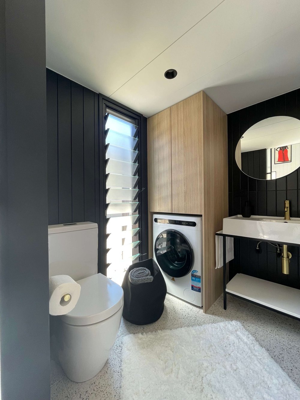 Petite Maison Black Edition Bathroom With Laundry
