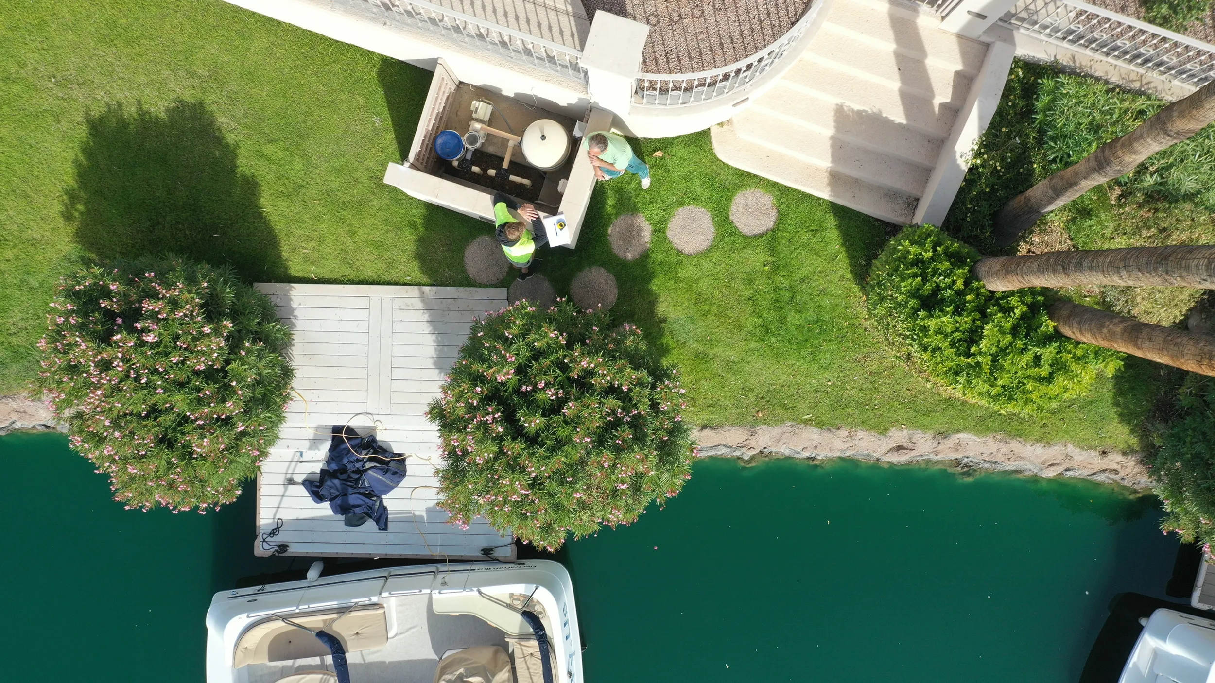 Before. HBC Desks – Dockside Serenity with Trex Transcend Lineage decking