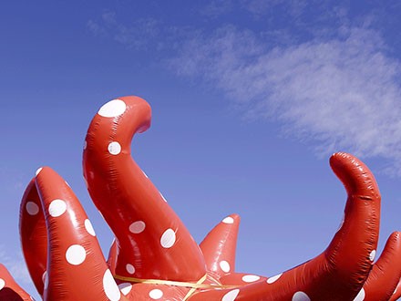 Yayoi Kusama's balloon for Macy's Thanksgiving Day Parade