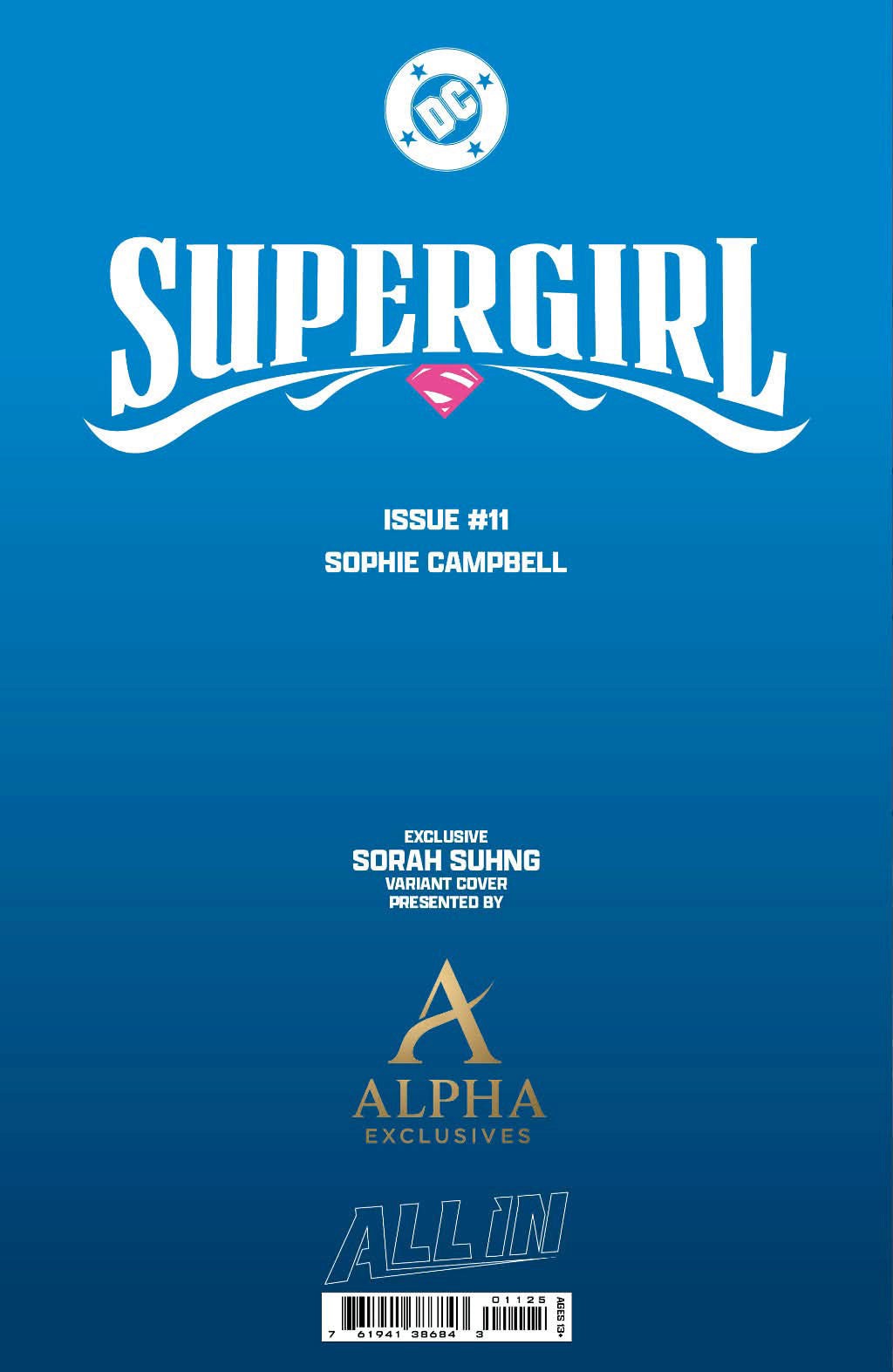 Back cover of Supergirl #11 Sorah Suhng Big Dex Comics Exclusive Trade Dress edition comic book