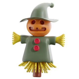 Free 3D scarecrow icon