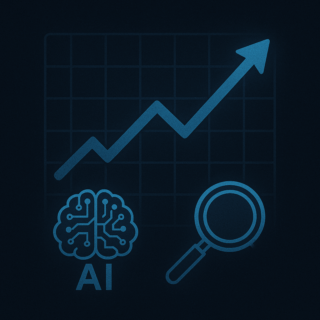 Representação visual de inteligência artificial e SEO a impulsionar crescimento orgânico em Portugal