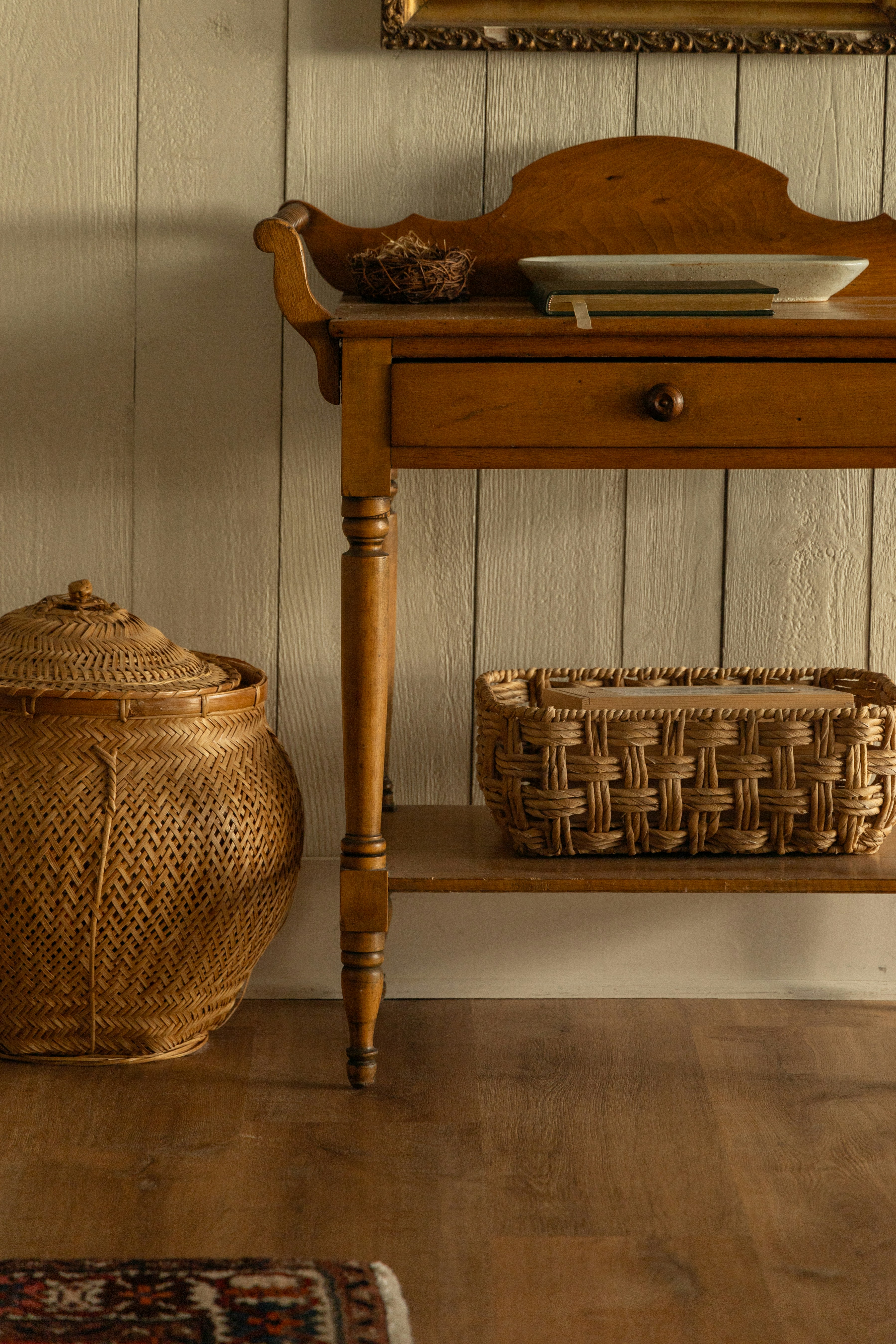 a woman in a dress sitting on a couch