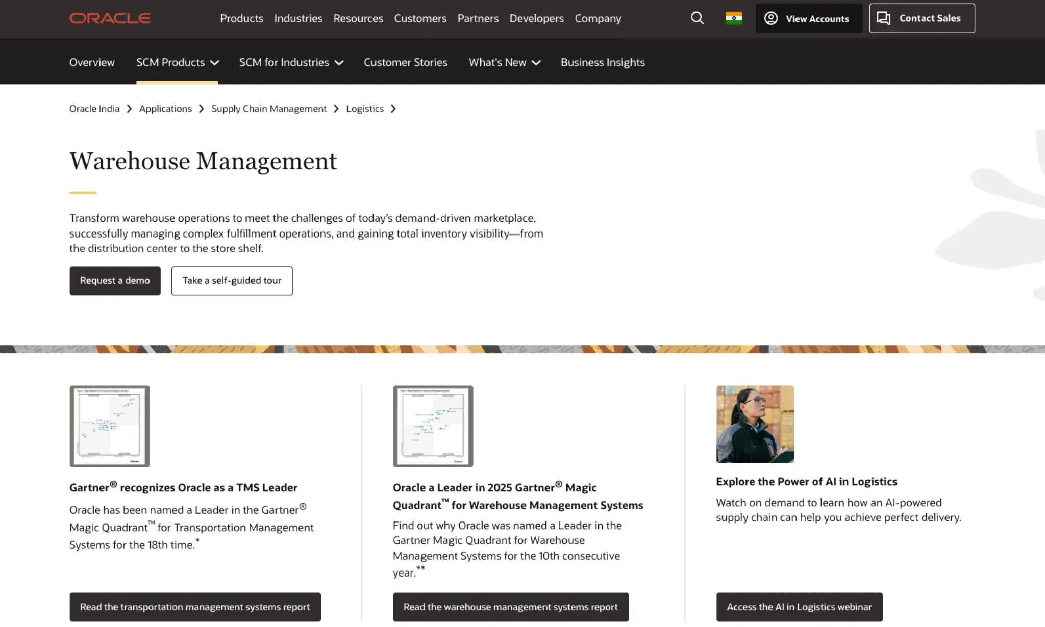 Oracle Warehouse Management Software