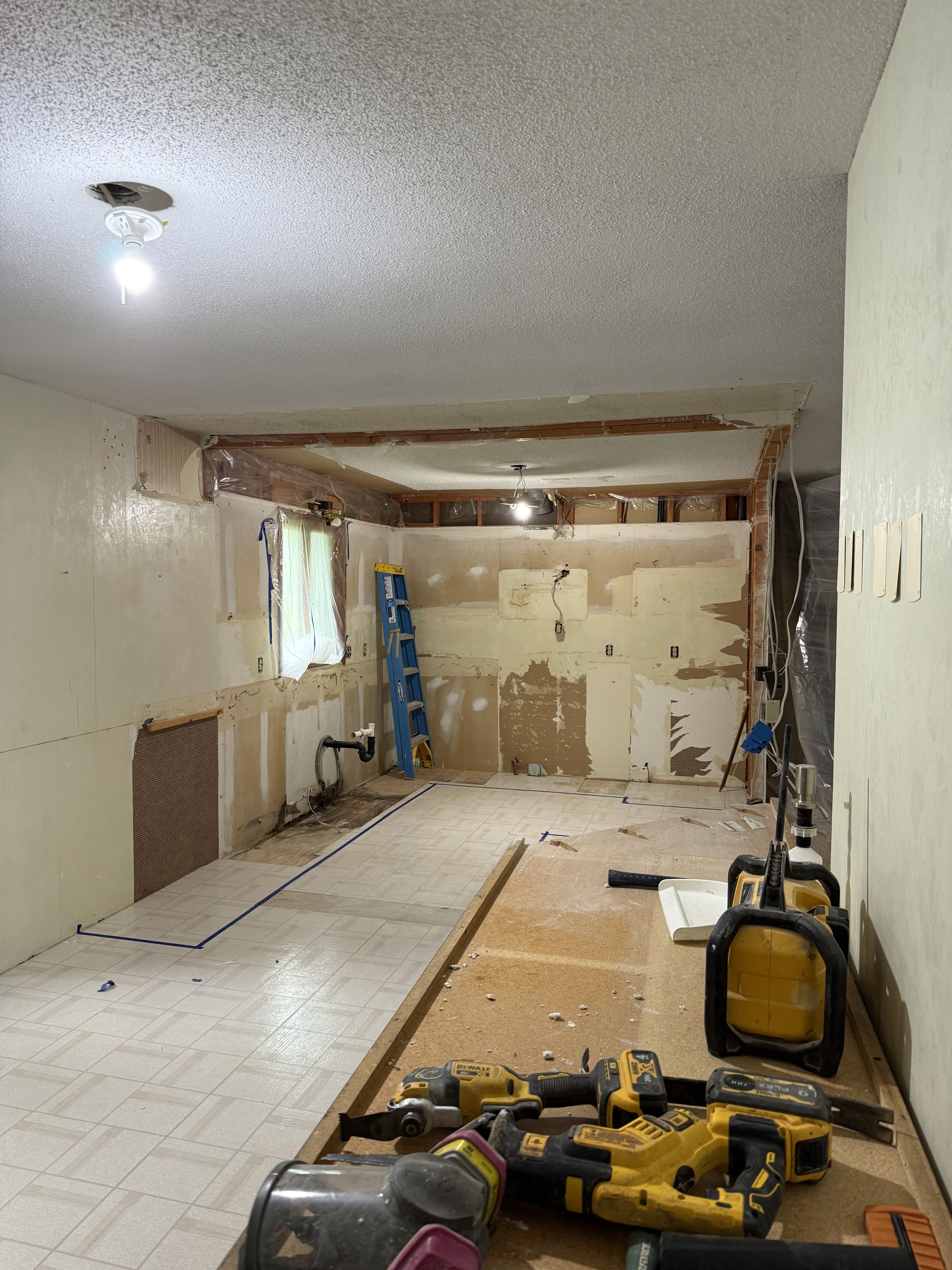 kitchen after demo was started