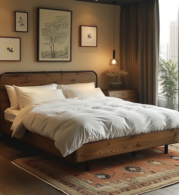 Wooden bed