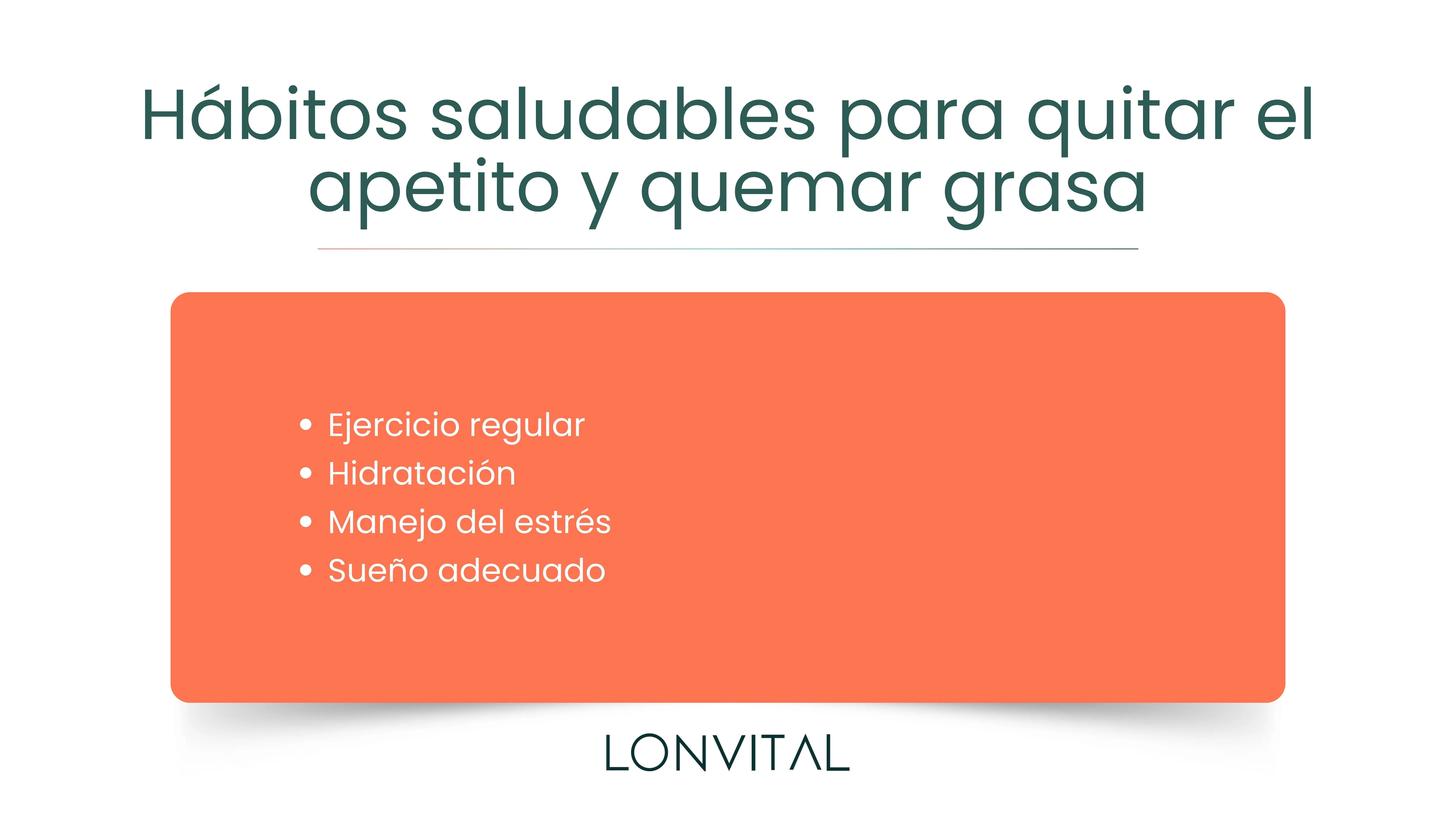 Hábitos saludables para quitar el apetito y quemar grasa