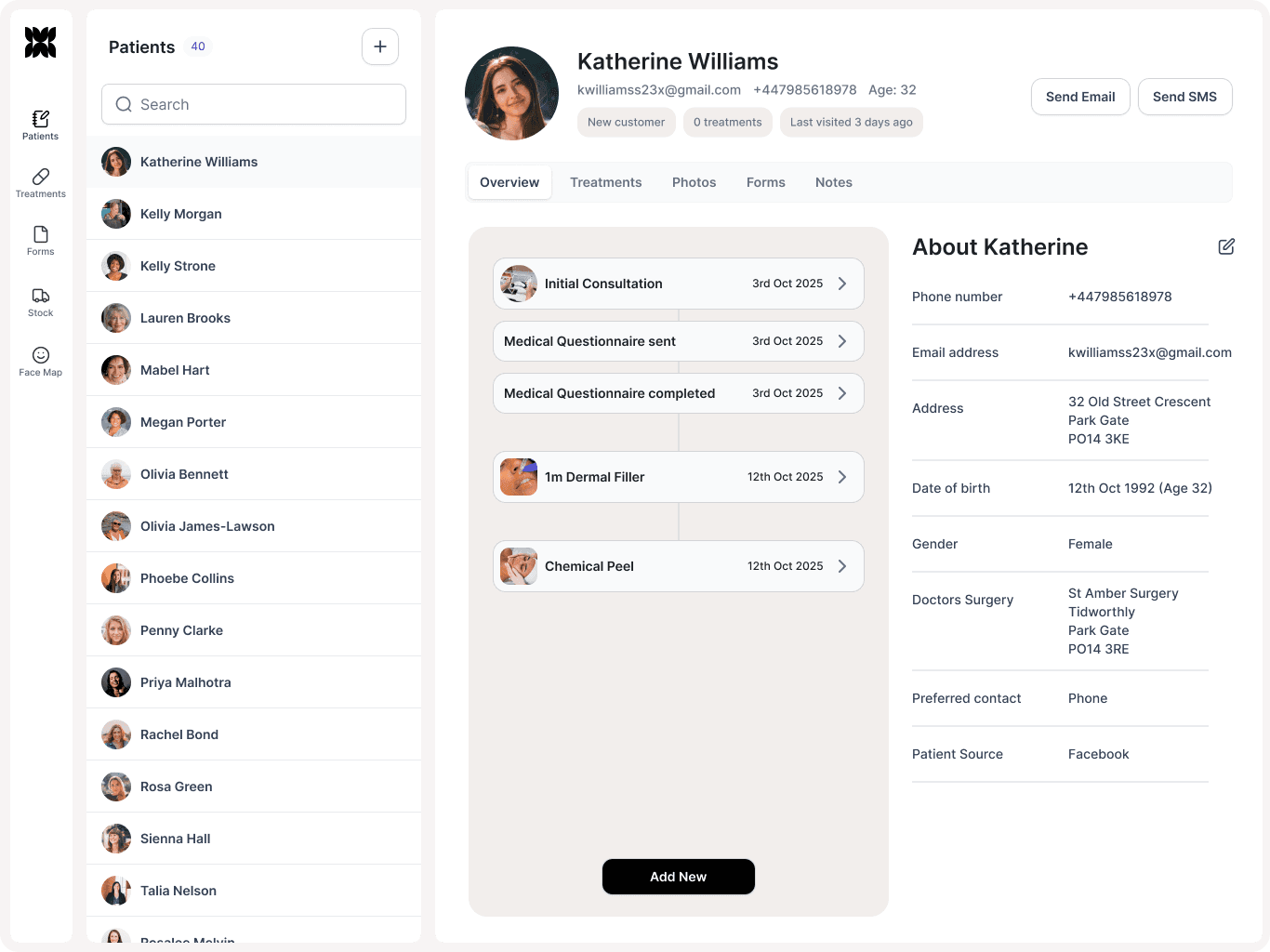 An image of Dreelio's dashboard