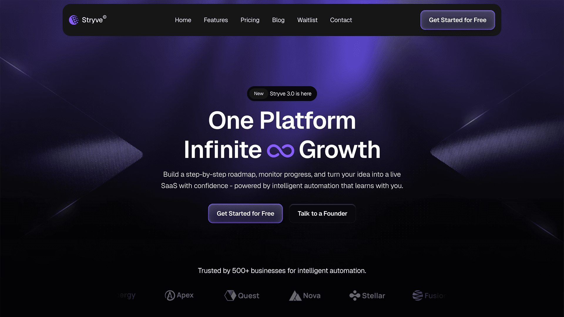 Stryve Framer template