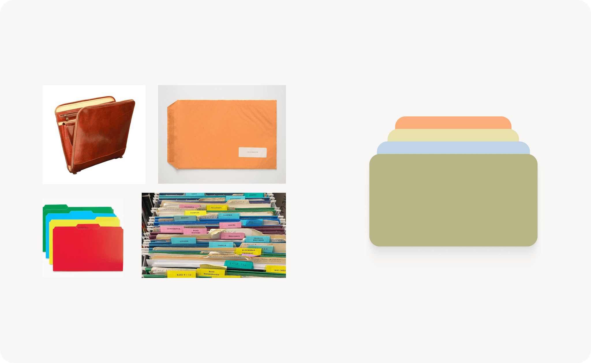 Inspiration for folder design interaction