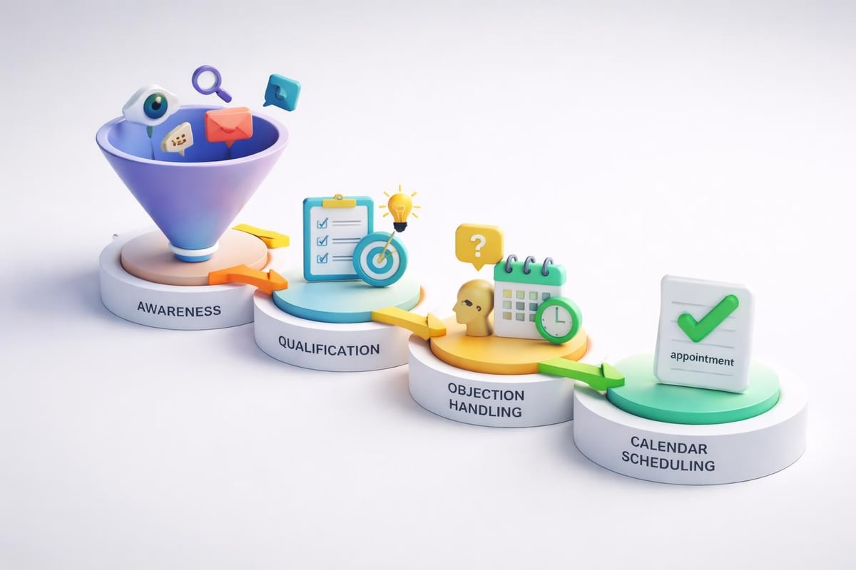 Appointment setting workflow stages