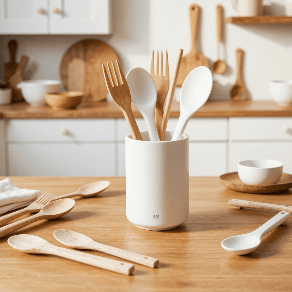 product photography of utensil holder