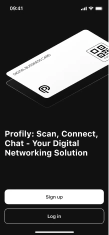 Screen for Profily mobile application