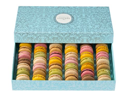 "Arabesque" 42 macarons gift box - blue | Maison Ladurée