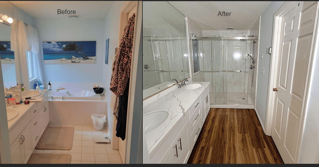 Project 1 before and after photos